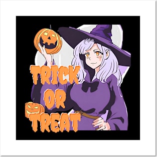 Trick or treat with Witch Anime character Posters and Art